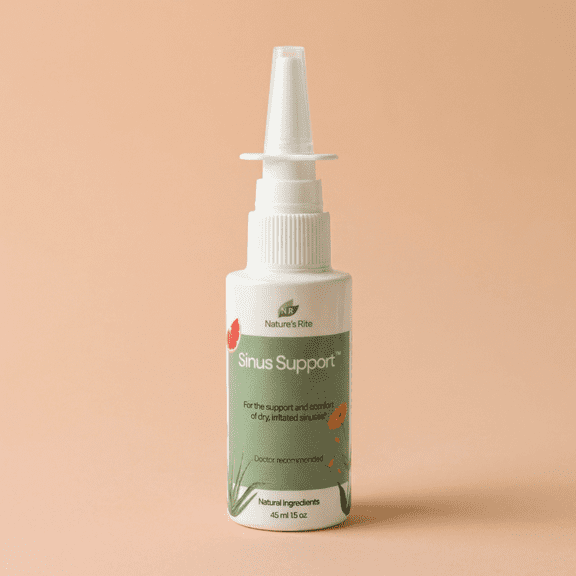 Natures Rite Sinus Support, 1.5 oz (45 mL) Portable, All-Natural Sinus Spray Daily Sinus Comfort for Allergy & Pollution Irritation Moisturizes & Soothes Sinus Tissue Made in USA