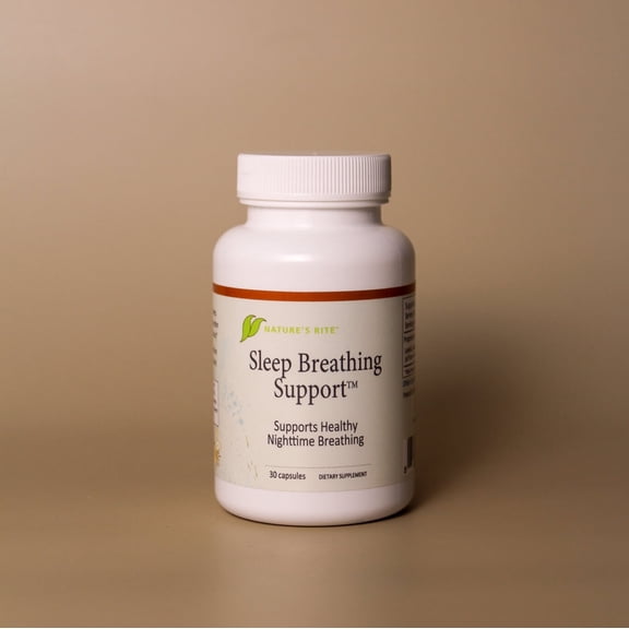 Nature's Rite Sleep Breathing Support - Cramp Bark, Chamomile, Holistic Dietary Supplement, 30 Capsules