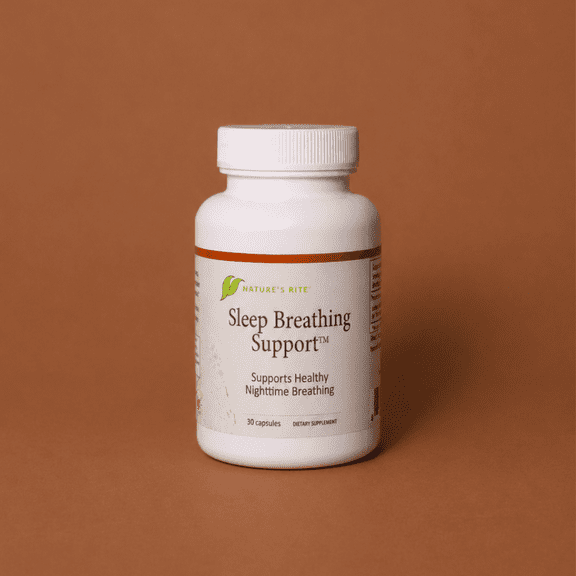 Nature's Rite Sleep Breathing Support - Cramp Bark, Chamomile, Holistic Dietary Supplement, 30 Capsules