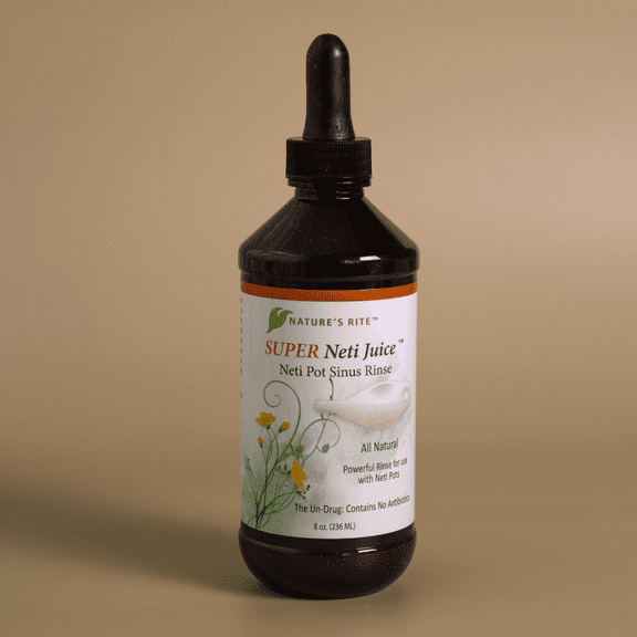 Nature's Rite Super Neti Juice - Nasal Rinse Cleaner Bottle, 8 oz  Nasal Lavage for Sinus and Mucus Relief