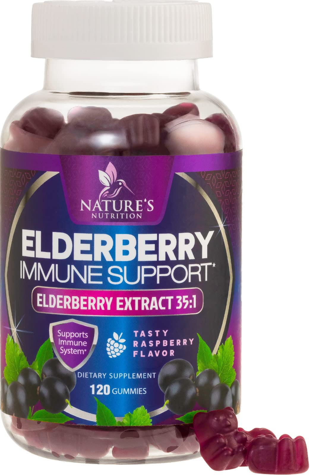 Nature’s Sambucus Elderberry Gummies, Immune Support for Kids and