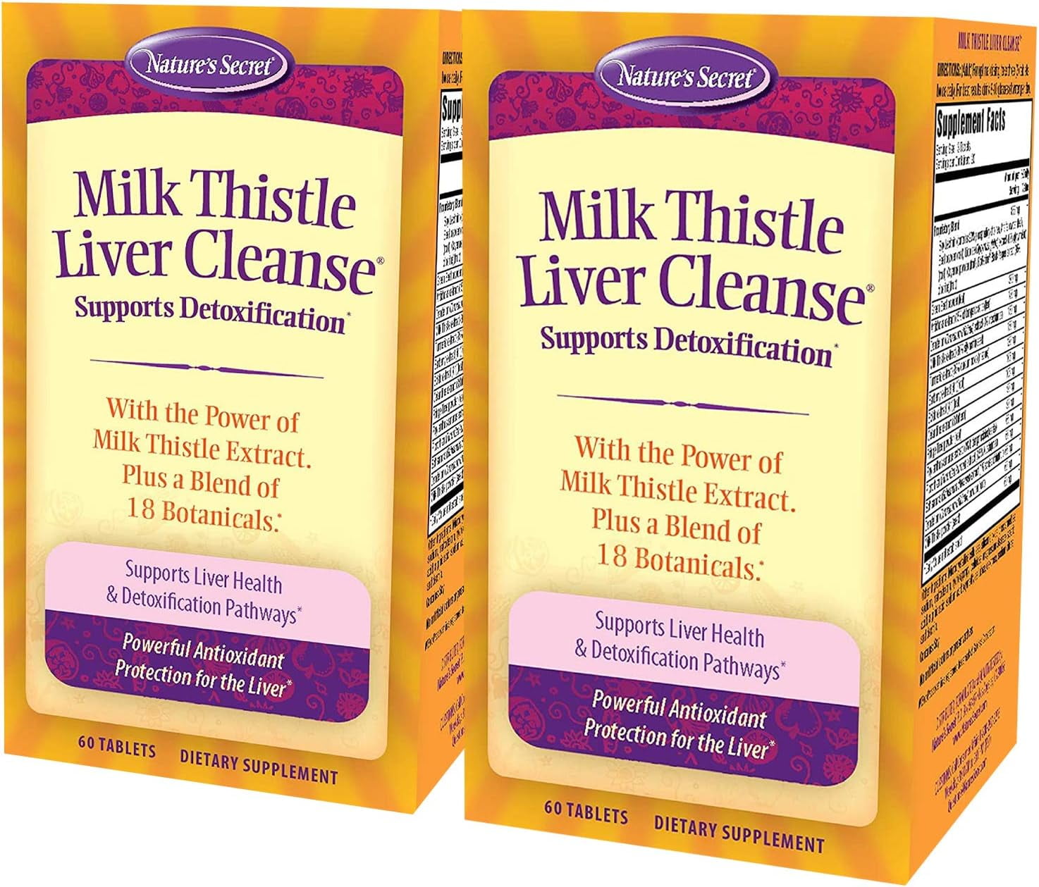 Natures Secret Milk Thistle Liver Cleanse 60 Tablets Pack Of 2