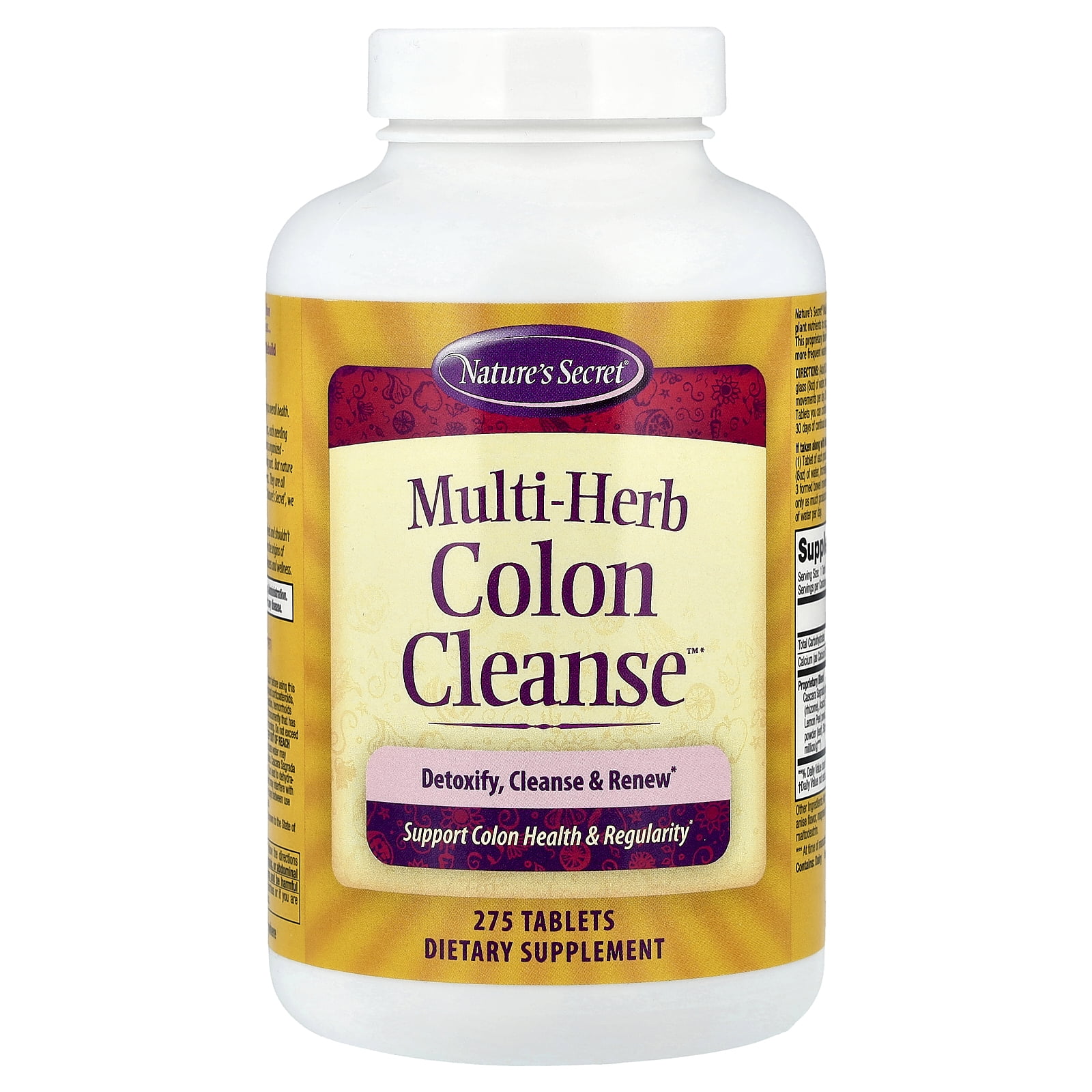 Nature's Secret Multi-Fiber Colon Cleanse 275 Ct