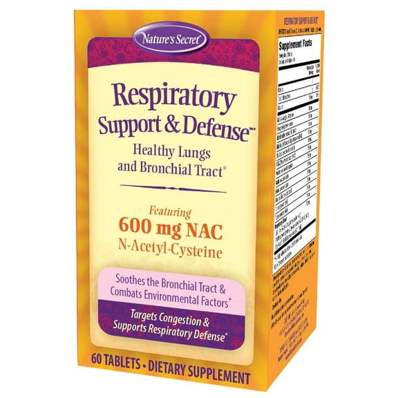 Nature's Secret Respiratory Support & Defense - 60 Tablets