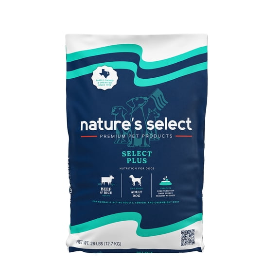 Nature's Select Plus - Beef & Rice Recipe, Dry Dog Food for Adults