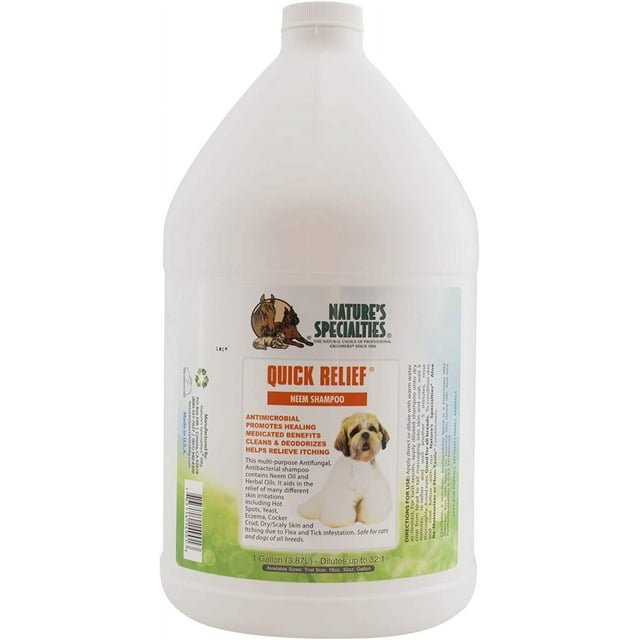 Nature's Specialties Quick Relief Neem Shampoo for Dogs Cats, NonToxic