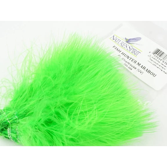 Nature's Spirit Fish Hunter Marabou - Fluorescent Chartreuse (UV)