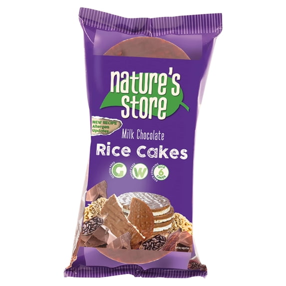 Nature's Store Free From Milk Chocolate Rice Cakes 100G, Imported from Britain