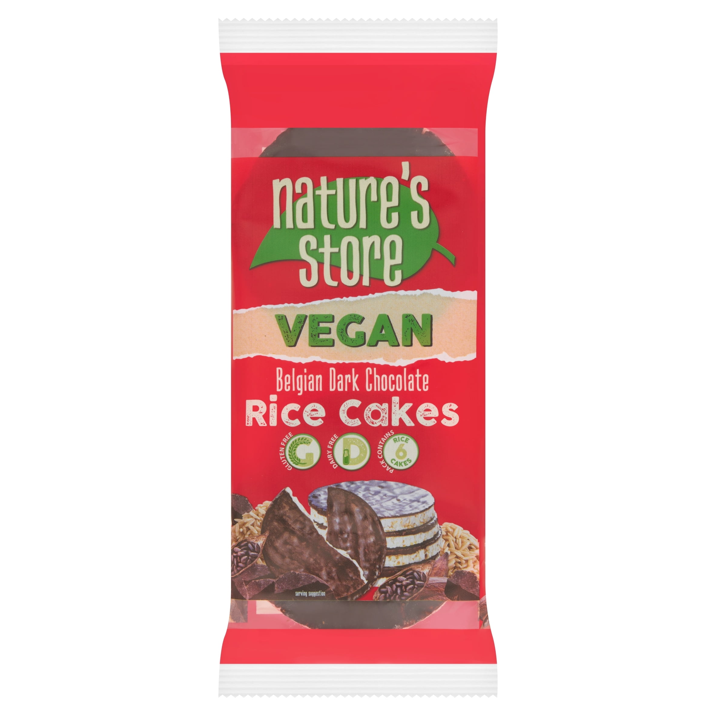 Nature's Store Gluten Free Wholegrain Dark Chocolate Rice Cakes 100g, Imported from Britain