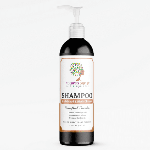 Nature's Syrup Beauty Sandalwood & Black Charcoal Shampoo with Sandalwood & Black Charcoal, 9.7 fl oz
