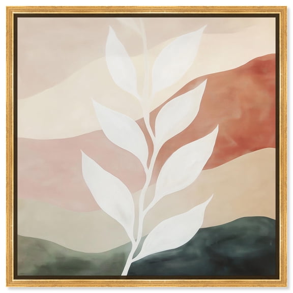 Natureâ€™s Tapestry II Canvas Boho Abstract Art by Art Remedy, Gold Frame, 40" x 40"
