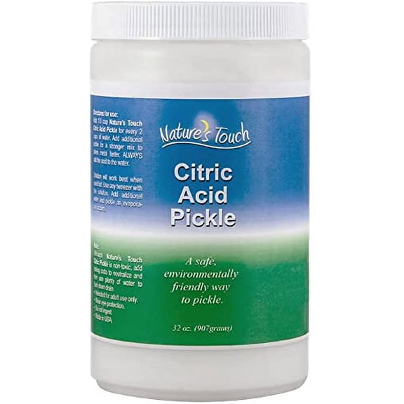 Nature's Touch Citric Pickle 2 Lb Jar Jewelry Making Silver Gold Brass Copper Stainless Steel Shot Metal Cleaning Solution