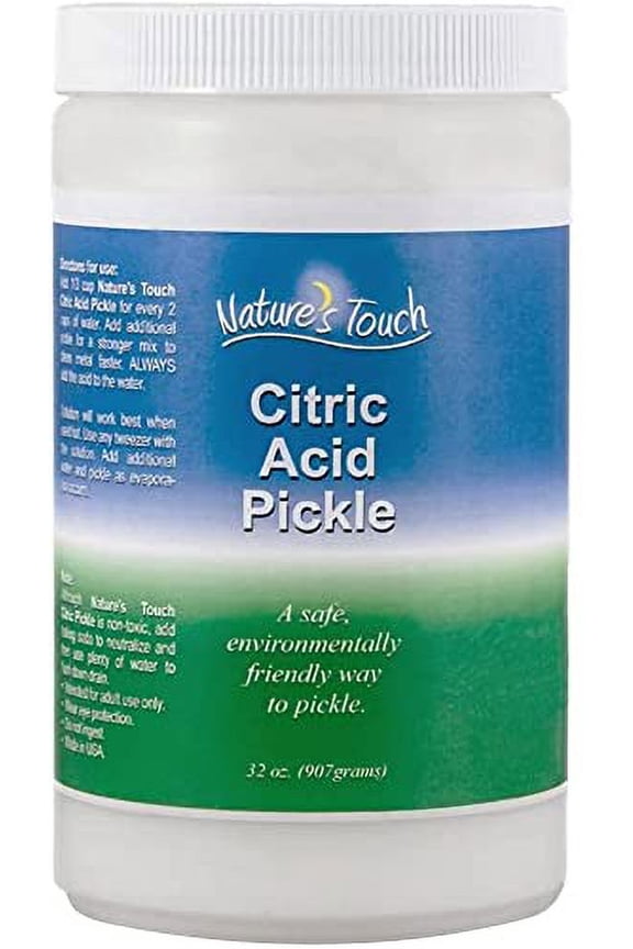 Nature's Touch Citric Pickle 2 Lb Jar Jewelry Making Silver Gold Brass Copper Stainless Steel Shot Metal Cleaning Solution