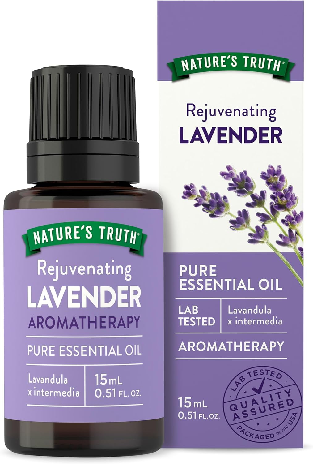 Lavender Essential Oil | 15 mL | 100% Pure | Natural & Undiluted | GC/MS Tested | by Nature's Truth