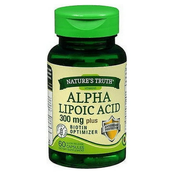Nature's Truth Alpha Lipoic Acid 300mg w/ Biotin Optimizer, 60ct, 6-Pack