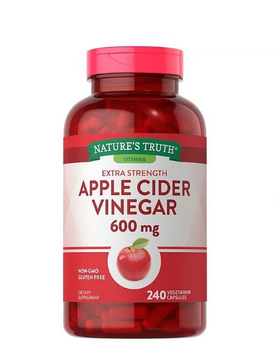 Nature's Truth Apple Cider Vinegar 600 mg Extra Strength Capsules (240