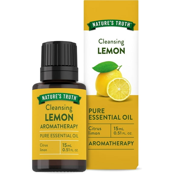 Lemon Essential Oil | 15 mL | Pure Plant Based, Non-GMO & Gluten Free | by Nature's Truth