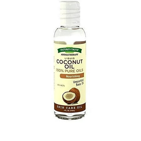 Nature's Truth Aromatherapy Liquid Pure Coconut Oil Skin Care Oil, 4oz. Per Bottle 2 Pack