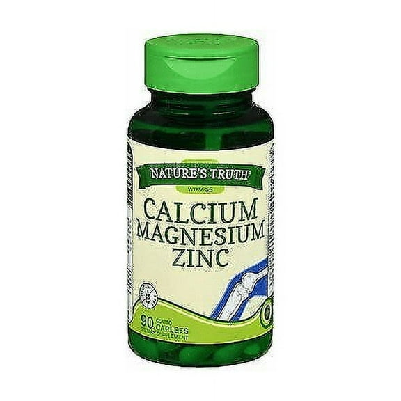 Nature's Truth Calcium Magnesium Zinc Plus Vitamin D3, 90 Ct, 4-Pack