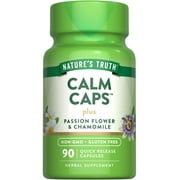 Calm Caps | 90 Capsules | With Passion Flower and Chamomile | by Nature's Truth