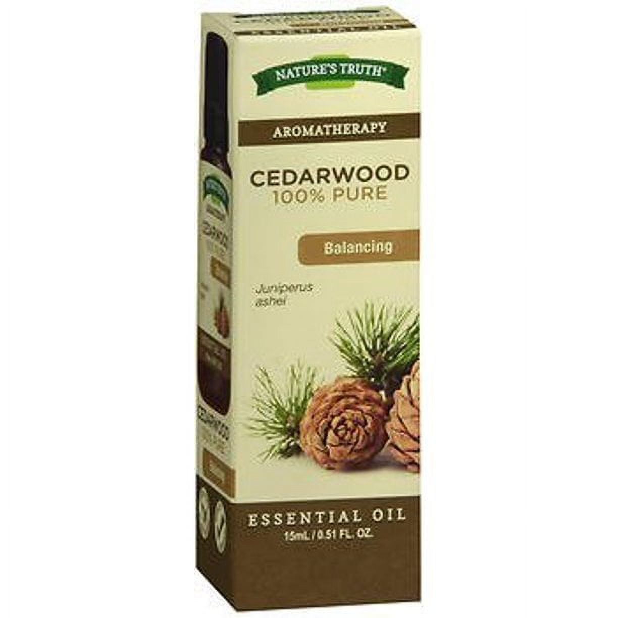 Nature's Truth Cedarwood Balancing Pure, Steam Distilled 0.51oz, 6-Pack