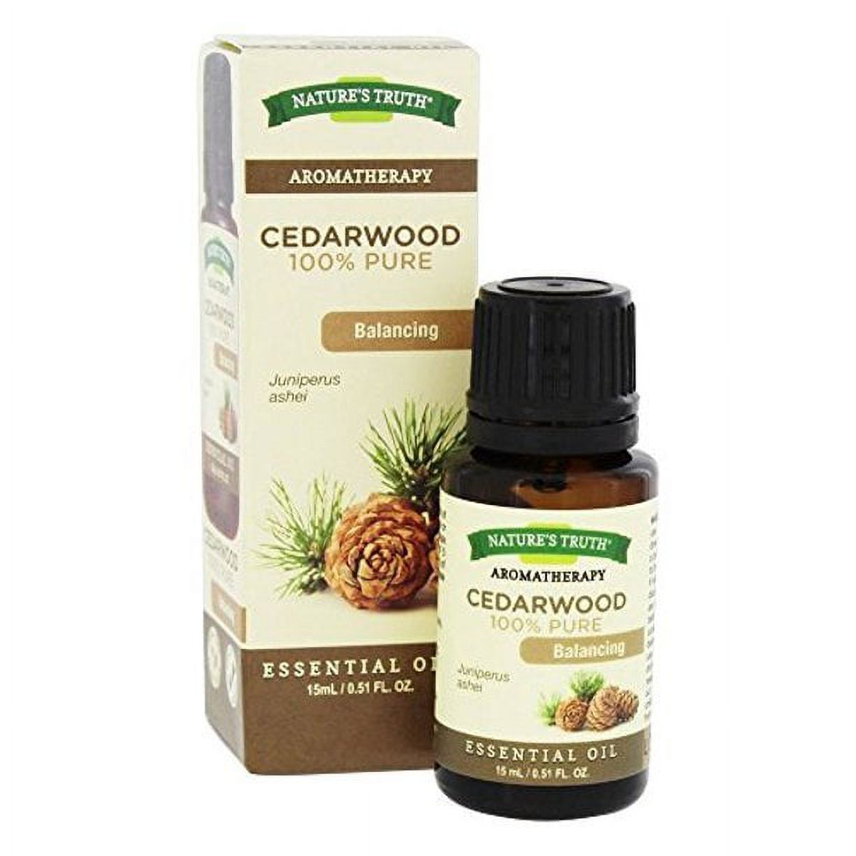 Nature's Truth Cedarwood Essential Oil Balancing Aromatherapy .51 oz, 5 Pack