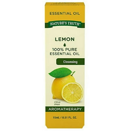 Nature's Truth Cleansing Zesty Pure Essential Oil, Lemon, 0.51oz, 4-Pack