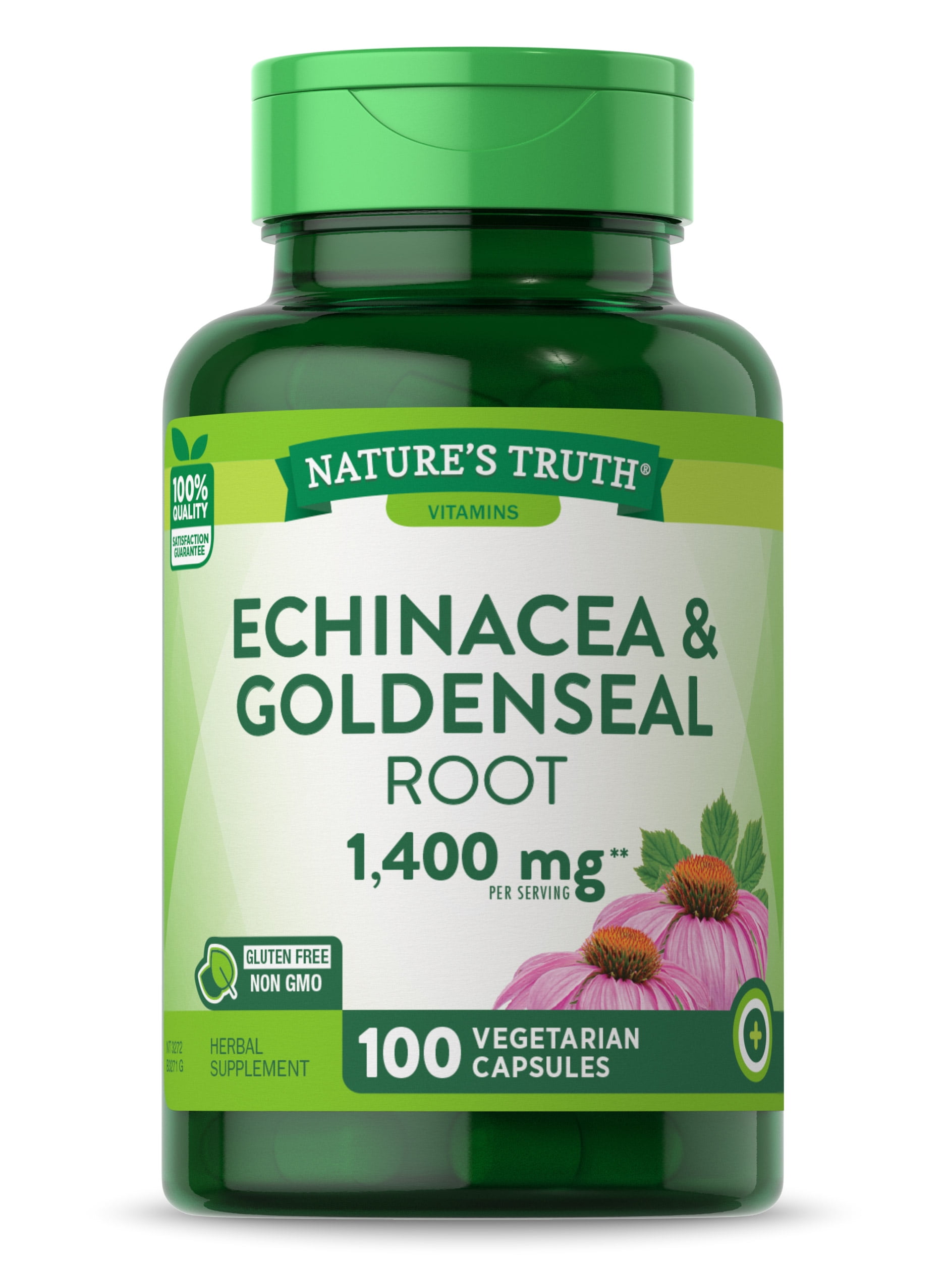 Nature's Truth Echinacea & Goldenseal Root Capsules, 100 Count