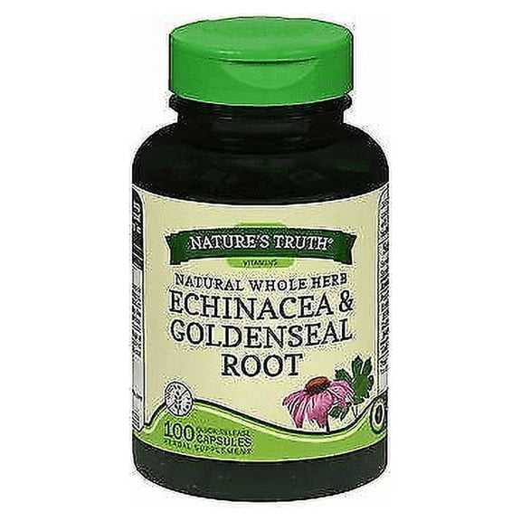 Nature's Truth Echinacea & Goldenseal Root Natural Whole Herb 100ct, 5-Pack