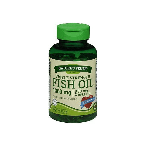 Nature's Truth Fish Oil 1360 mg Dietary Supplement - 60 Softgels, Pack of 3