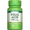 thumbnail image 1 of Folic Acid 800 mcg | 250 Tablets | Vegan, Non-GMO & Gluten Free | by Nature's Truth, 1 of 7