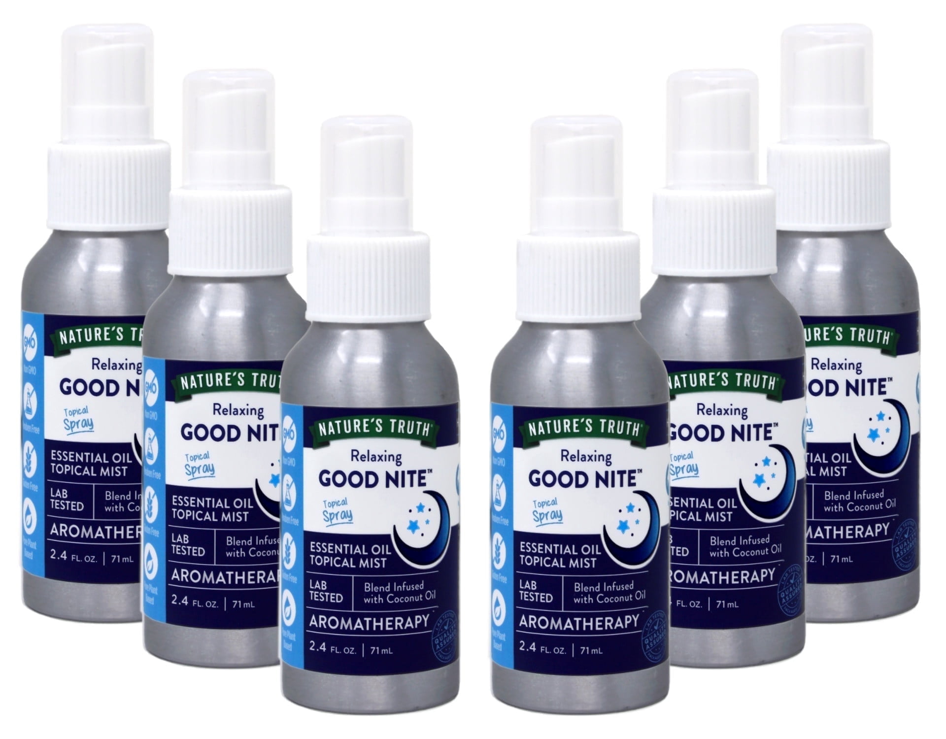 Nature's Truth Good Nite Calming Mist Aromatherapy Essential Oil Blend, 2.4 oz (Pack of 6)