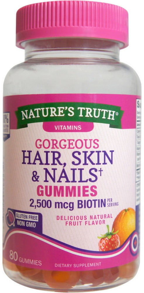 Nature's Truth Hair, Skin & Nails Gummies, 80 ea (Pack of 6) - Walmart.com