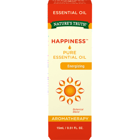 Nature's Truth Happiness Essential Oil Blend | 15 mL | 100% Pure & Undiluted | GC/MS Tested | Blend of Lavender, Tangerine, Bergamot, Cypress, Geranium, Frankincense, Chamomile Oil