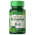 thumbnail image 1 of Nature's Truth High Potency Vitamin B Complex Plus B12 Tablets, 90 Count, 6 Pack, 1 of 1