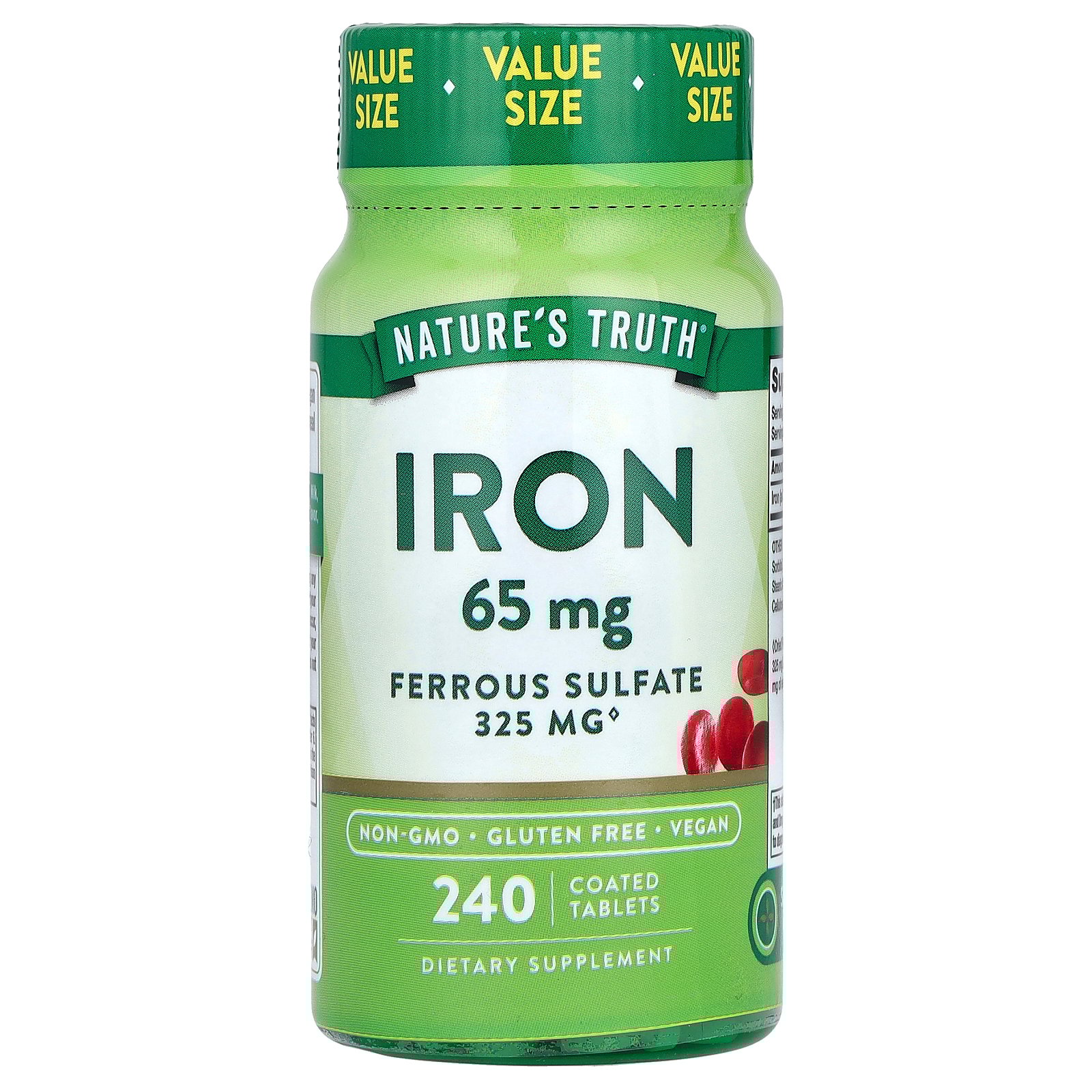 Nature's Truth Iron, 65 mg, 240 Coated Tablets