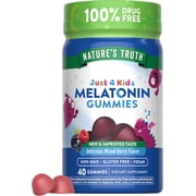 Kids Melatonin Gummy | 1mg | 40 count | Mixed Berry Flavor | by Natures Truth