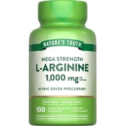 L Arginine 1000 mg | 100 Capsules | Mega Strength | Non-GMO and Gluten Free Supplement | By Natures Truth