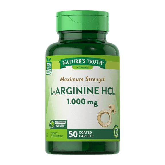 Nature's Truth L-Arginine Max-Strength Heart Health 1000mg, 50 ct, 3 Pack