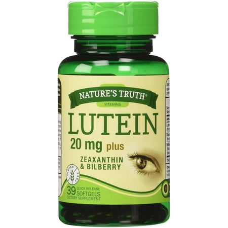 Nature's Truth Lutein 20 mg Plus Zeaxanthin and Bilberry Capsules 39 ea (Pack of 2)