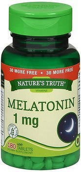 Nature's Truth Melatonin 1 mg Dietary Supplement - 180 Tablets, Pack of 4