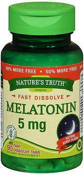 Nature's Truth Melatonin Fast Dissolve Natural Berry Flavor 90 ct, 6-Pack