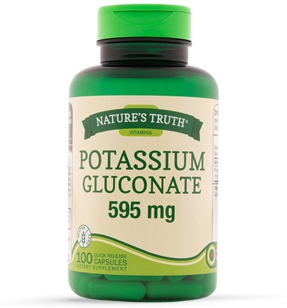 Nature's Truth Potassium Gluconate 595 mg, 100 ea (Pack of 6)