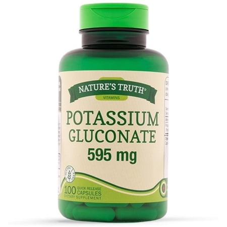 Nature's Truth Potassium Gluconate 595 mg, 100 ea (Pack of 6)