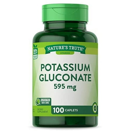 Nature's Truth Potassium Gluconate 595mg Capsules, 100 Count