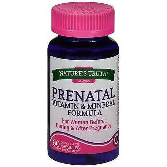 Nature's Truth Prenatal Vitamin & Mineral Formula Supplement, 60ct