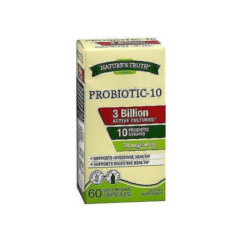 Nature's Truth Probiotic-10 Vitamins Intestinal & Digestive Support 60ct 6-Pack