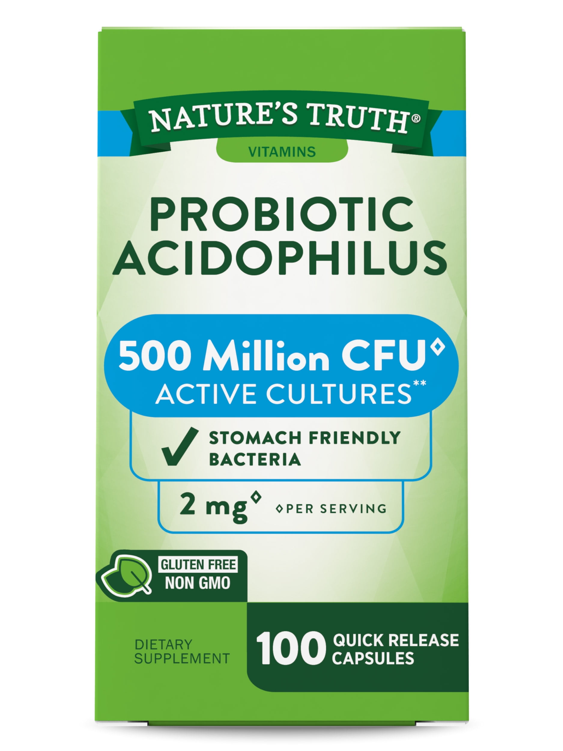 Nature's Truth Probiotic Acidophilus 500 Million, 100 Ct