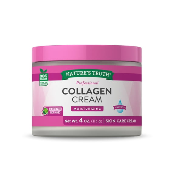 Collagen Cream | 4 oz | Professional Strength | Paraben & SLS Free, Gluten Free | by Nature's Truth