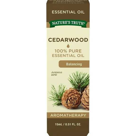 Nature's Truth Pure Essential Oil, Balancing Cedarwood, 0.51 fl oz (15 ml)
